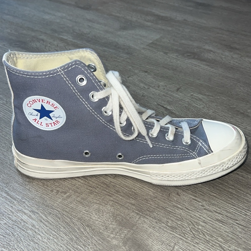 Comme de garçon Gray and White converse M8/W10 - Picture 7 of 11